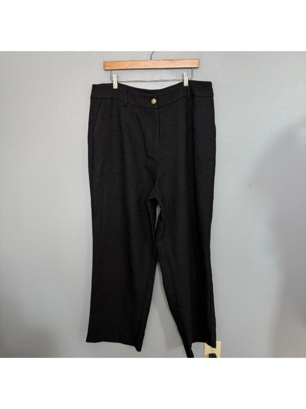 CITY CHIC black textured trousers size 16